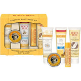 Burt's Bees Christmas Gifts, 5 Stocking Stuffers Products, Everyday Essentials Set - Original Beeswax Lip Balm, Deep Cleansing Cream, Hand Salve, Body Lotion & Coconut Foot Cream, Travel Size