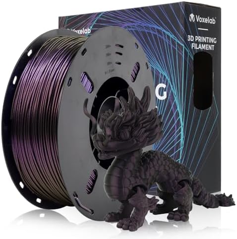 VOXELAB Chameleon HS PLA Filament 1.75mm+/- 0.02mm, Color Changeable Rapid PLA 3D Printer Filament, Max 500mm/s High Speed Printing, Changing Colors Filament 1kg Spool (2.2lbs),Abyssal Purple