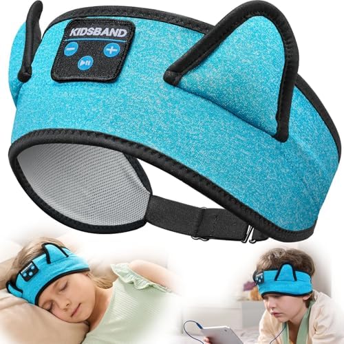 Kids Headphones, Toddler/Baby Bluetooth Headband, Wireless Sleep Headphones for Kids with Wired Playback 3.5 MM Jack for Teens/Boys/Girls/School/Kindle/Airplane Travel/Plane/Tablet