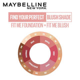 MAYBELLINE Fit Me Powder Blush, Lightweight, Smooth, Blendable, Long-lasting All-Day Face Enhancing Makeup Color, Rose, 1 Count