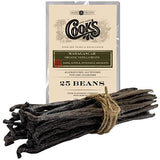 25 Organic Madagascar Whole Vanilla Beans, Grade A Vanilla Pods, Premium Vanilla Beans for Making Extract & Baking - Cook’s