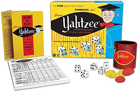 Classic Yahtzee with Retro Artwork, An Exciting Game Of Skill And Chance with Original Components, by Winning Moves Games USA, for Ages 8 and Up, 2 or More Players (1167)