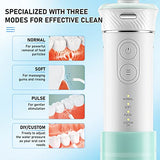 Hangsun Water Flosser Cordless Oral Irrigator Portable Teeth Cleaner HOC600 IPX7 Waterproof Electric Dental Flossers with DIY Modes 6 Jet Tips for Braces Care Travel and Home Use