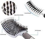 Boar Bristle Hair Brush set – Curved and Vented for Wet and Dry Detangling Hair Brush for Women Long, Thick, Thin, Curly & Tangled Hair Vent Brush - Stocking Stuffers Gift kit