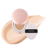 TIRTIR Mask Fit All Cover Pink Cushion Foundation | High Coverage, Semi-Matte Finish, Lightweight, Flawless, Corrects Redness, Korean Cushion, Mini (0.15 oz.), #17C Porcelain