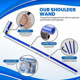 RangeMaster ShoulderWand Therapy Stretching Tool│Collapsible Stretching Bar │Physical Therapy Tool for Recovery and Increasing Motion (Blue)