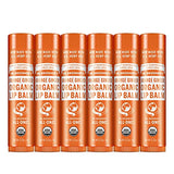 Dr. Bronner's - Organic Lip Balm (Orange Ginger, 15 Ounce, 6-Pack) - Made with Organic Beeswax and Avocado Oil, For Dry Lips, Hands, Chin or Cheeks, Jojoba Oil for Added Moisture, Cooling