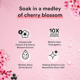 Suave Moisturizing Body Wash, with Wild Cherry Blossom and Vitamin E Extract, No Parabens, No Phtahaltes, 18 Oz Pack of 6