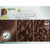 Garnier Hair Color Nutrisse Nourishing Creme, 60 Light Natural Brown (Acorn) Permanent Hair Dye, 2 Count (Packaging May Vary)