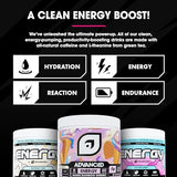 Advanced Energy - Energy Boosting Formula with Electrolytes for Hydration - L-Theanine to Combat Jitters - Sugar Free & Keto Friendly - No Maltodextrin (40 Servings) (Magic Rainbow Sherbet)