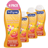 Softsoap Body Wash, Honeysuckle & Orange Burst Body Wash, 20 Ounce, 4 Pack