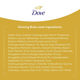 Dove Glowing Body Wash For Revitalized, Refreshed Skin Mango Butter and Almond Butter Cleanser That Effectively Washes Away Bacteria While Nourishing Your Skin 22 oz 4 Count