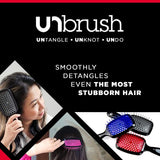FHI HEAT Unbrush Wet & Dry Vented Detangling Hair Brush, Light Blue/Grey