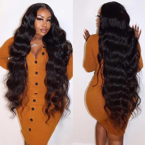 32 Inch Wear and Go Glueless Wigs Human Hair Pre Plukced Pre Cut 5x5 Hd Lace Closure Wigs Human Hair for Women 180% Density Ready to Wear Glueless Body Wave Lace Front Wigs Human Hair No Glue Wigs