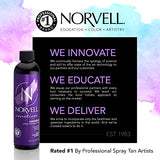 Norvell Venetian Sunless Tanning Solution, Medium Cool Violet-Brown Tan, 8 fl oz – Professional Spray Tan Solution for Spray Tan Machine - Illuminate Natural Beauty with Instant, Long-Lasting Color