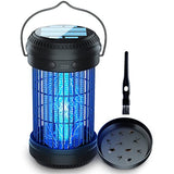 Solar Bug Zapper Outdoor Waterproof, Cordless Mosquito Zapper with 3600mAh Rechargeable Battery for Home, Backyard, Camping, Kitchen, 3 in 1 Electric Fly Zapper for Mosquitoes Gnats Flies Moths(2pc)