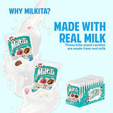 Milkita Creamy Shake Candy Bag, Gluten Free Chewy Candies with Calcium & Real Milk, Zero Trans Fat, Low-Sugar, Neapolitan Flavors (Vanilla, Strawberry, Chocolate), 30 Pcs