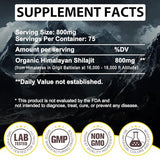 Pure Shilajit Extract - 85+ Trace Minerals & Fulvic Acid - 100% Authentic Resin for Metabolism Boost, Immune System Support, and Anti-Fatigue - Solvent-Free & Chemical-Free