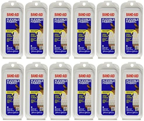 Band-Aid Flex Fabric Travel Pack - 8 Count, Pack of 12