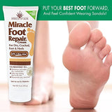 Miracle Foot Repair Cream (8 oz / 3-Pack) Repairs Dry Cracked Heels and Feet, 60% Pure UltraAloe Moisturizes, Softens, and Repairs