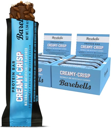 Barebells Protein Snacks Bars Creamy Crisp - 12 Count, 1.9oz Bars 55g of High Protein - Chocolate Protein Bar with 1g of Total Sugars - Perfect on The Go Protein Snack & Breakfast Bars, 2 pack