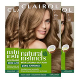 Clairol Natural Instincts Demi-Permanent Hair Dye, 7 Dark Blonde Hair Color, Pack of 3