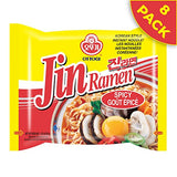 [OTTOGI] Jin Ramen Spicy, Korean Style Instant Noodle, Best Tasting Soup Traditional Instant Ramen (120g) - 8 Pack