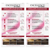 L'Oreal Paris Excellence Creme Permanent Hair Color, 5 Medium Brown, 100 percent Gray Coverage Hair Dye, Pack of 2