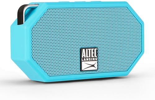 Altec Lansing Mini H2O - Waterproof Bluetooth Speaker, IP67 Certified & Floats in Water, Compact & Portable Speaker for Hiking, Camping, Pool, and Beach,Aqua