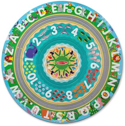 Melissa & Doug Round the Shore Tracks Cardboard Jigsaw Floor Puzzle and Wind-Up Vehicles – 48 Pieces, for Boys and Girls 4+ - FSC Certified