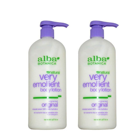 Alba Botanica Very Emollient Body Lotion, Unscented,2-pack, 32-Ounce Bottle