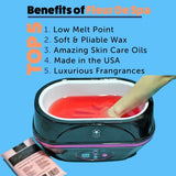 Paraffin Wax Refill for Hands and Feet | FLEUR DE SPA | Made in USA | With Acai, Coconut Oil, Jojoba, Aloe | Hydrates Dry Skin - At-Home Spa Experience