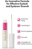 TOPLASH Eyelash Growth Serum for Longer, Thicker, Fuller Brows & Lash 0.1 fl.oz.