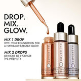 COVER FX Custom Enhancer Drops - Rose Gold: Bronzed Pink Finish - 15mL - Radiant Glow - Liquid Highlighter