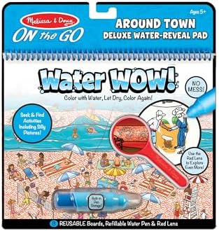 Melissa & Doug On the Go Water Wow! Reusable Water-Reveal Deluxe Activity Pad – Around Town
