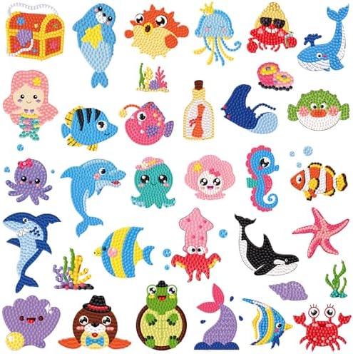 Labeol Diamond Art Kits for Kids Boys and Girls Ages 6-8-10-12 Easy to DIY Creative Diamond Art Sticker Craft by Numbers Kits for Kids and Adult Beginners
