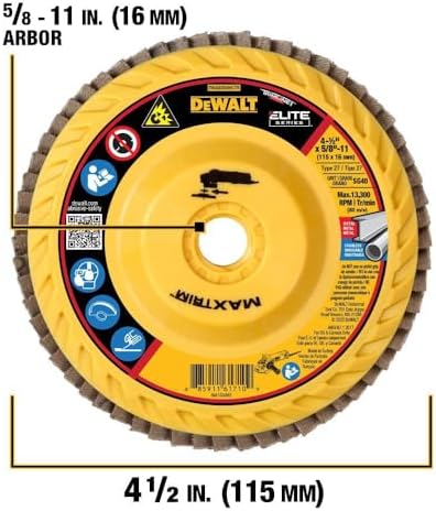Dewalt 4 1/2In X 5/8In 11 40G T27 Xp Ceramic Trim Flap Disc