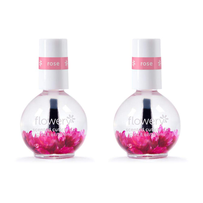 Flowery Rose Scented Cuticle Oil, 0.5 oz - 2 Pack