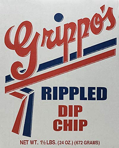 GRIPPO'S Plain Rippled Potato Chips (1.5lb Box)