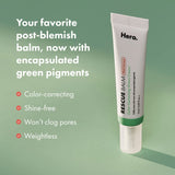 Hero Cosmetics Rescue Balm + Red Correct: Post-Blemish Recovery Cream, Nourishing & Calming, Dermatologist Tested, Vegan (0.50 fl oz)