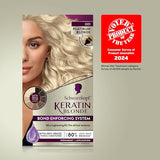 Schwarzkopf Keratin Blonde Hair Dye Platinum Blonde 001, Ultra Lightening Kit, 1 Application - Hair Bleach Enriched with Keratin, Lightens up to 9 Levels and Protects Hair from Breakage**