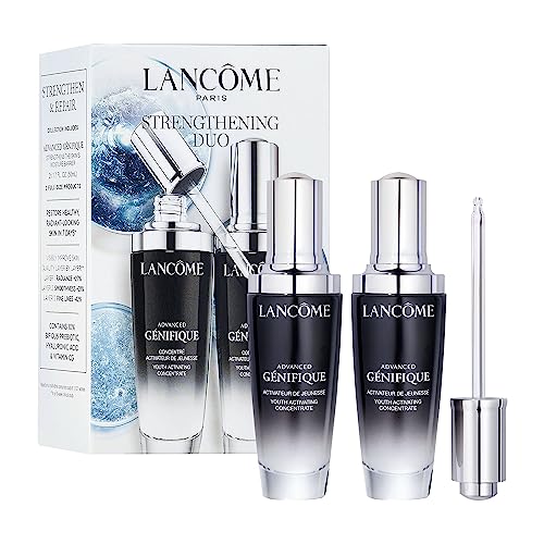 Lancôme Advanced Génifique Face Serum - Youth Activating Dual Pack - For Fine Lines & Boosts Radiance - With Bifidus Prebiotic, Hyaluronic Acid & Vitamin Cg - 1.7 Fl Oz Each