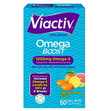 Viactiv Omega Boost Supplement, 1200 mg Omega-3s, 60 Chewable Gel Bite Gummies (Packaging May Vary)