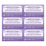 Dr. Bronner's - Pure-Castile Bar Soap (Lavender, 5 ounce, 6-Pack) - Made with Organic Oils, For Face, Body and Hair, Gentle and Moisturizing, Biodegradable, Vegan, Cruelty-free, Non-GMO