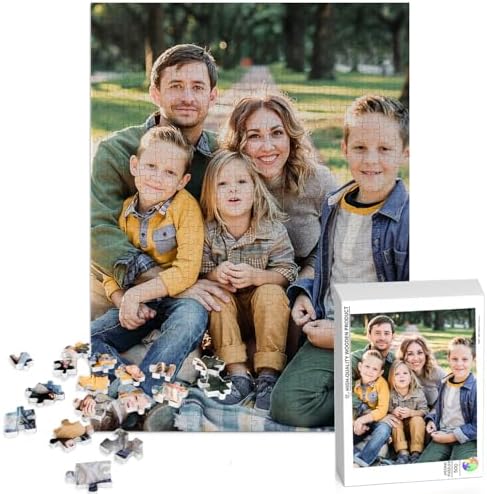 Custom Puzzle, Personalized Puzzle for Photo 120/200/300/500/1000 Pieces, Customized Jigsaw Puzzle Gift for Family, Wedding, Graduation, Pet