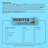 MISFITS Vegan Protein Bar, High Protein, Low Sugar, Gluten Free, Plant Based Protein Bar, 12 Pack (Cookies And Cream)