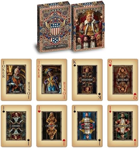 ASVP Shop Trump Playing Cards - Family & Allies - Premium Collectors Deck Featuring Donald Trump, Melania, Ivanka, Elon Musk, J.D. Vance & The Jokers Biden & Kamala Harris - Perfect for Poker Nights