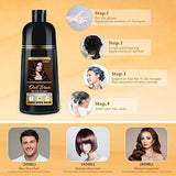 YOURTONE Hair Dye Shampoo Dark Brown 3 in 1 Natural Hair Dye Semi-Permanent Hair Color Shampoo for Men & Women in Minutes Long Lasting Safe & Easy to Use(500 ML)