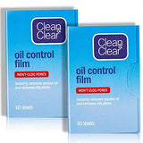 CLEAN AND CLEAR Oil Control Film Blotting Paper Removes Only Shine 120 Sheets 2packs