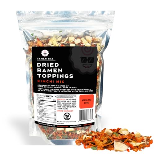 The Ramen Bae - Kimchi Mix, Dried Ramen Toppings - Ramen Toppers - 12oz